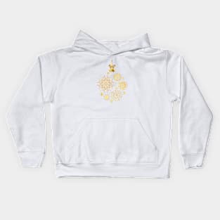 Christmas. Snowflakes and Christmas toy Kids Hoodie